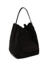 Detail View - Click To Enlarge - TOTEME - Large Belted Suede Bucket Bag