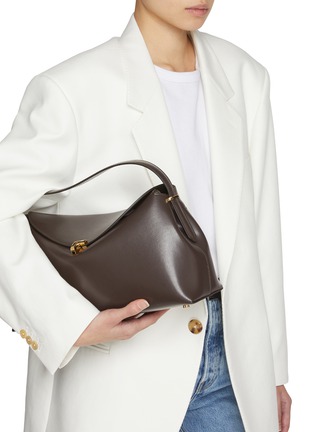 Figure View - Click To Enlarge - TOTEME - T-lock Top Handle Leather Shoulder Bag