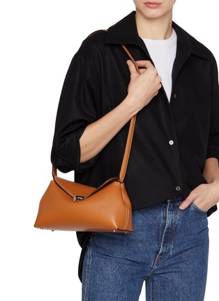 Figure View - Click To Enlarge - TOTEME - T-Lock Leather Clutch Bag