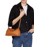 Figure View - Click To Enlarge - TOTEME - T-Lock Leather Clutch Bag