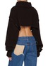 Back View - Click To Enlarge - SONIA CARRASCO - Cropped Snitched Details Cashmere Wool Blend Sweater