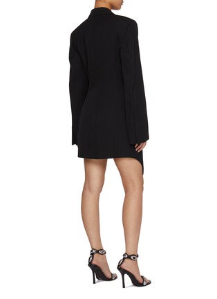 Back View - Click To Enlarge - ALEXANDERWANG - Asymmetric Single Breasted Blazer Wool Mini Dress