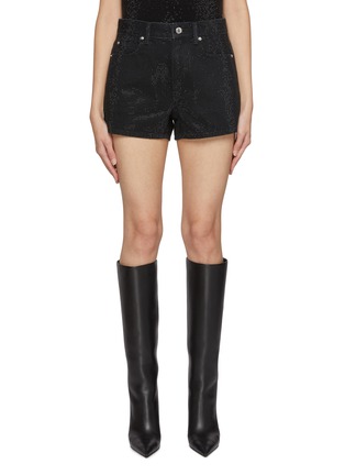 Main View - Click To Enlarge - ALEXANDERWANG - Hotfix High Rise Cotton Shorts