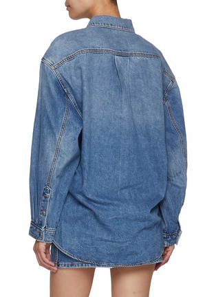 Back View - Click To Enlarge - ALEXANDERWANG - Pre-styled Medium Wash Mini Shirt Dress