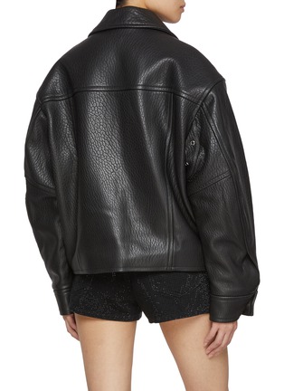 Back View - Click To Enlarge - ALEXANDERWANG - Oversized Leather Trucker Jacket