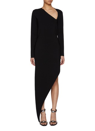 Main View - Click To Enlarge - ALEXANDERWANG - Diagonal Hem Asymmetrical Dress