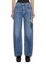 Main View - Click To Enlarge - ALEXANDERWANG - Embroidered Logo Balloon Medium Wash Jeans