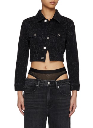 Main View - Click To Enlarge - ALEXANDERWANG - Hotfix Shrunken Cotton Trucker Jacket