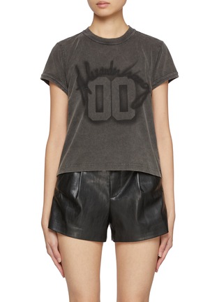 Main View - Click To Enlarge - ALEXANDERWANG - Shrunken Ringer Cotton T-shirt