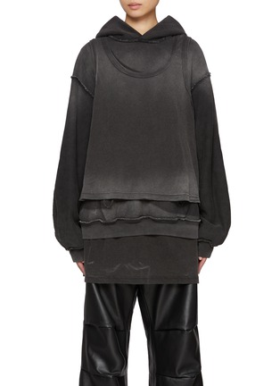 Main View - Click To Enlarge - ALEXANDERWANG - Oversized Unisex Triple Layer Hoodie