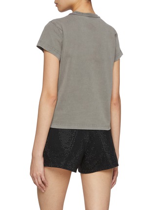 Back View - Click To Enlarge - ALEXANDERWANG - Puff Logo Shrunken Cotton T-shirt