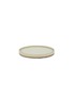 Main View - Click To Enlarge - GIOBAGNARA - Gourmet Leather Covered Round Serving Tray — Ivory