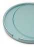 Detail View - Click To Enlarge - GIOBAGNARA - Gourmet Leather Covered Round Serving Tray — Sky