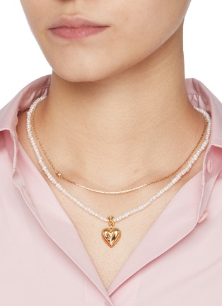 Figure View - Click To Enlarge - SSIL - 14K Gold Plated Silver Clear Chain Necklace