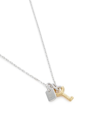 Detail View - Click To Enlarge - SSIL - Rhodium Plated Silver Hinged Key Necklace