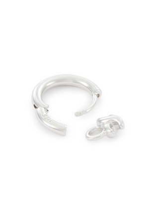 Detail View - Click To Enlarge - SSIL - Rhodium Plated Brass Signature Hoop Earrings