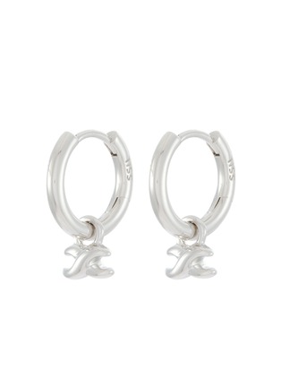 Main View - Click To Enlarge - SSIL - Rhodium Plated Brass Signature Hoop Earrings