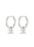 Main View - Click To Enlarge - SSIL - Rhodium Plated Brass Signature Hoop Earrings