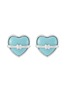 Main View - Click To Enlarge - SSIL - Rhodium Plated Brass Stone Heart Stud Earrings