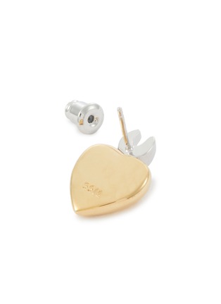 Detail View - Click To Enlarge - SSIL - 14K Gold Plated & Rhodium Brass X Heart Stud Earrings