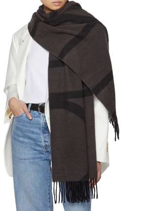 Figure View - Click To Enlarge - TOTEME - Monogram Jacquard Wool Scarf