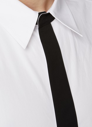  - WE11DONE - Point Collar Necktie Detail Cotton Shirt