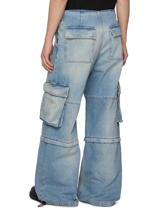 Back View - Click To Enlarge - WE11DONE - Detachable Leg Wide Leg Cargo Jeans