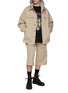 Figure View - Click To Enlarge - WE11DONE - Contrast Hood Blaze Logo Chino Jacket