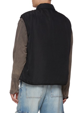 Back View - Click To Enlarge - WE11DONE - Hidden Placket Eyelet-Detailed Zipped Sides Flak Vest