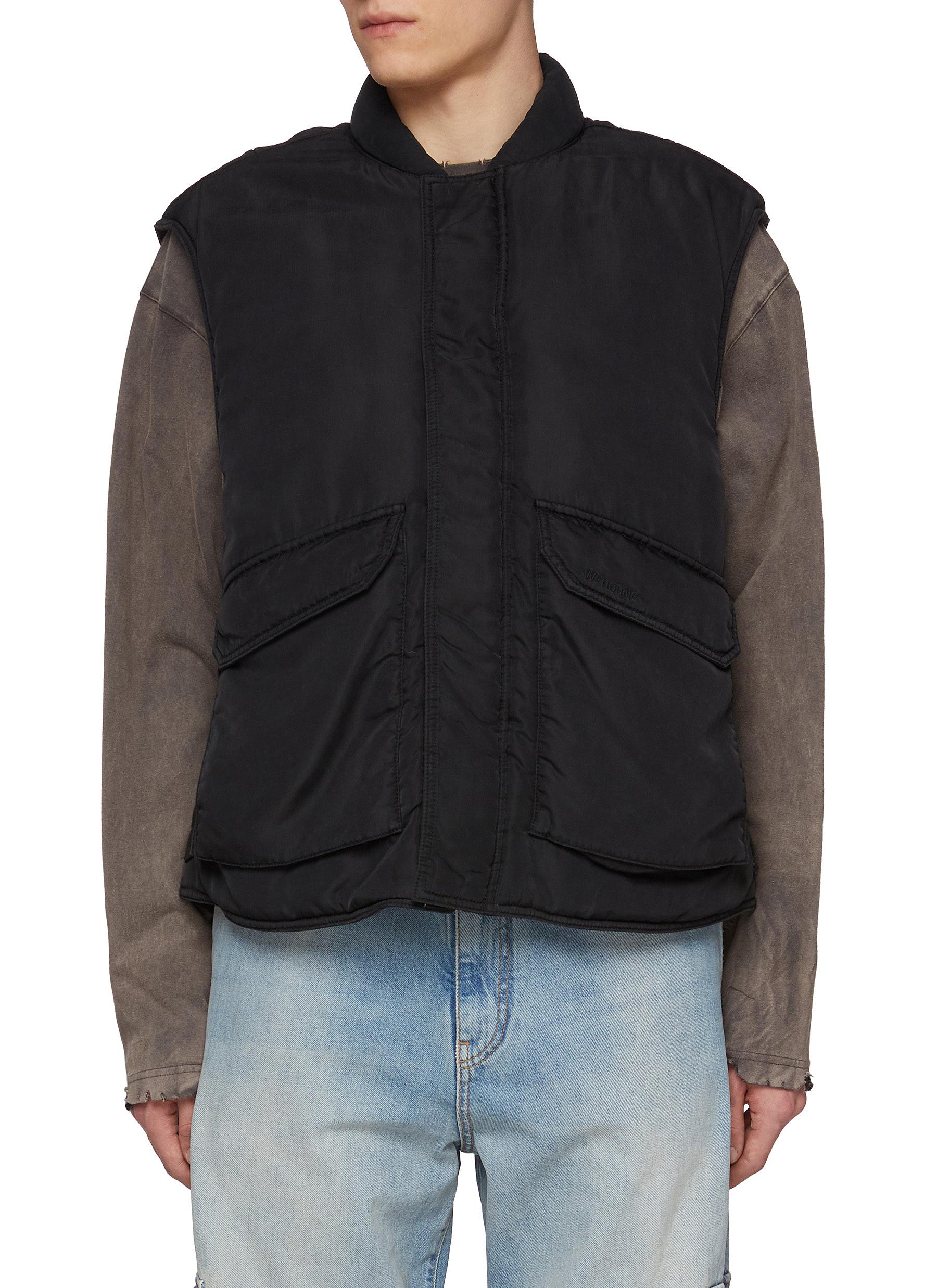 WE11DONE | Hidden Placket Eyelet-Detailed Zipped Sides Flak