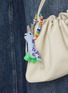 Front View - Click To Enlarge - BUNNY SHAPIRO - Animalito Giraffe Bag Charm — Light Blue