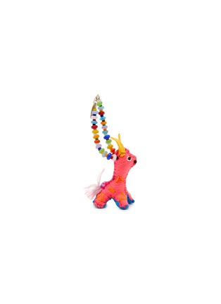 Main View - Click To Enlarge - BUNNY SHAPIRO - Animalito Giraffe Bag Charm — Neon Pink