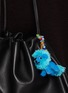 Front View - Click To Enlarge - BUNNY SHAPIRO - Animalito Lion Bag Charm — Dark Blue