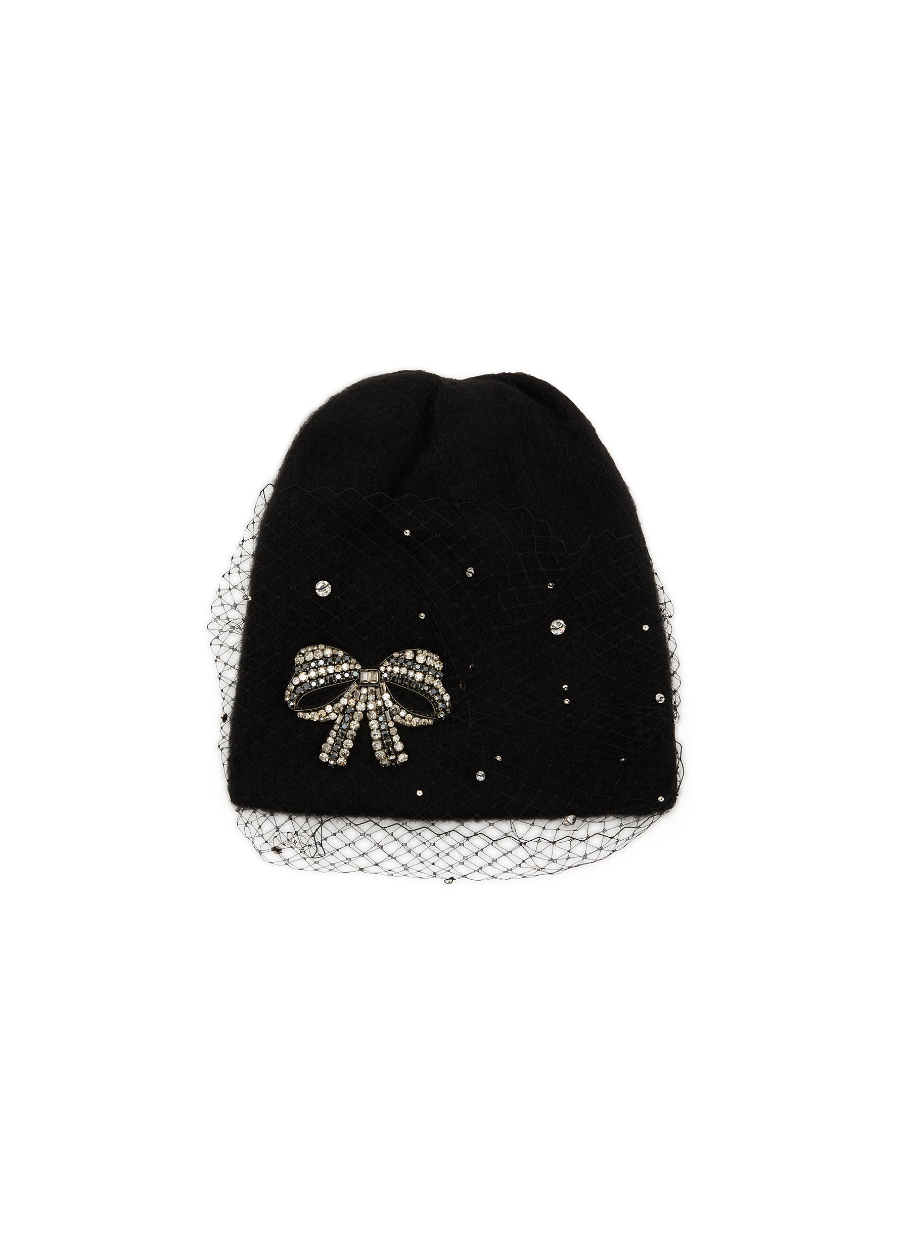 Shinelle Voilette Knit Beanie