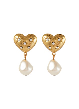 Main View - Click To Enlarge - JENNIFER BEHR - Hayden Crystal Heart Earrings