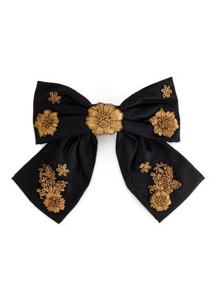 Main View - Click To Enlarge - JENNIFER BEHR - Lorenza Emberoidered Floral Bow Barrette