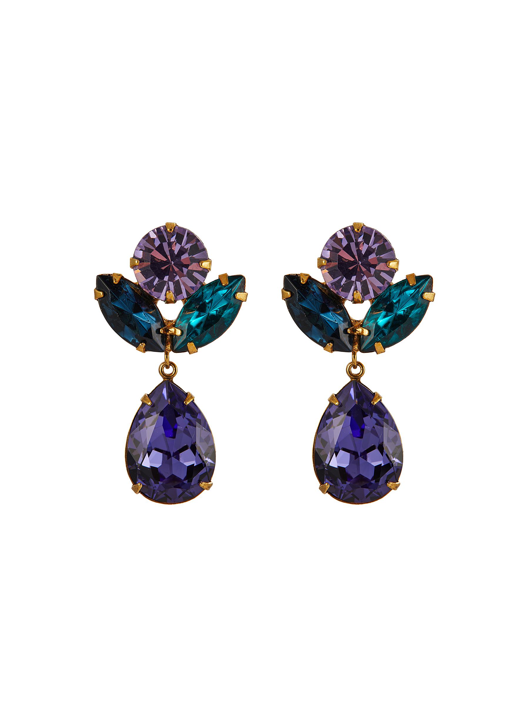 Rily Gemstones Crystal Peacock Earrings