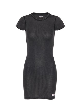 Main View - Click To Enlarge - ALEXANDERWANG - Ribbed Crewneck Cotton Dress