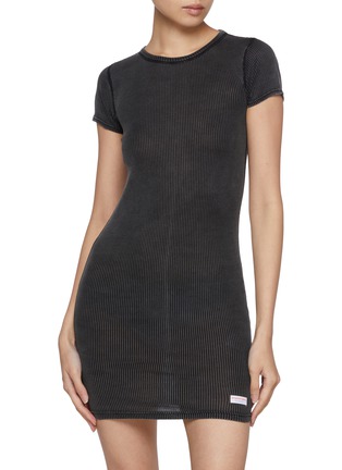 Figure View - Click To Enlarge - ALEXANDERWANG - Ribbed Crewneck Cotton Dress