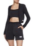 Figure View - Click To Enlarge - ALEXANDERWANG - Elasticated Cotton Shorts