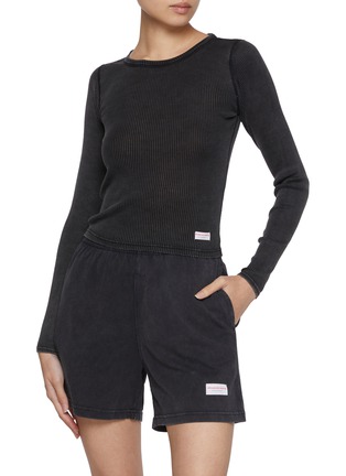 Figure View - Click To Enlarge - ALEXANDERWANG - Ribbed Crewneck Cotton T-Shirt