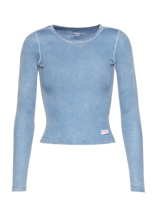 Main View - Click To Enlarge - ALEXANDERWANG - Ribbed Crewneck Cotton T-Shirt