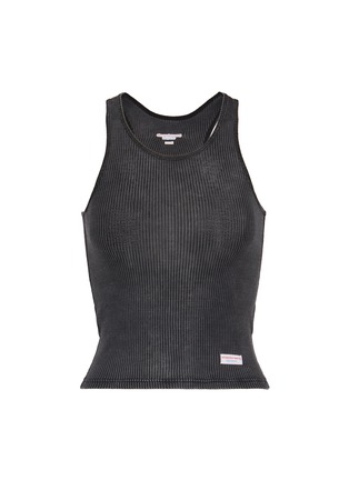 Main View - Click To Enlarge - ALEXANDERWANG - Ribbed Cotton Racer Tank Top