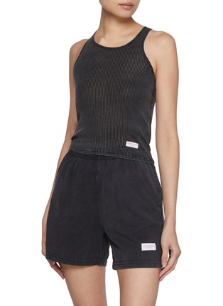 Figure View - Click To Enlarge - ALEXANDERWANG - Ribbed Cotton Racer Tank Top