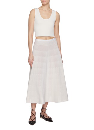 Figure View - Click To Enlarge - PEPA POMBO - Willow Flared Mesh Skirt