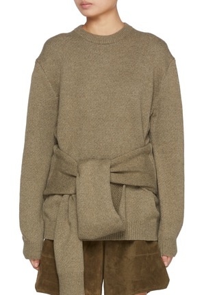 Main View - Click To Enlarge - JW ANDERSON - Draped Tie Front Sweater