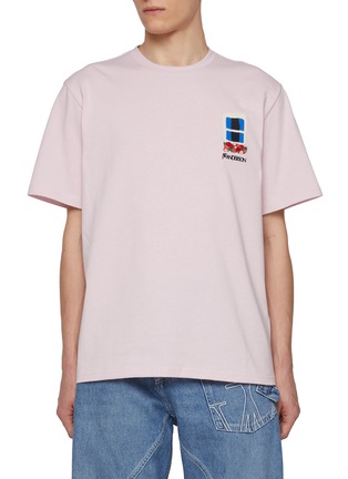 Main View - Click To Enlarge - JW ANDERSON - Window Chest Embroidery Cotton T-shirt