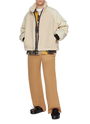 Figure View - Click To Enlarge - JW ANDERSON - Contrast Fleece Body Padded Track Jacket