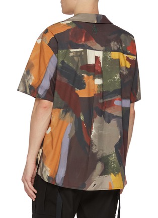 Back View - Click To Enlarge - JW ANDERSON - Camp Collar Abstract Print Cotton Shirt