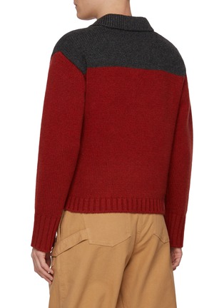 Back View - Click To Enlarge - JW ANDERSON - House Knit Polo Wool Sweater